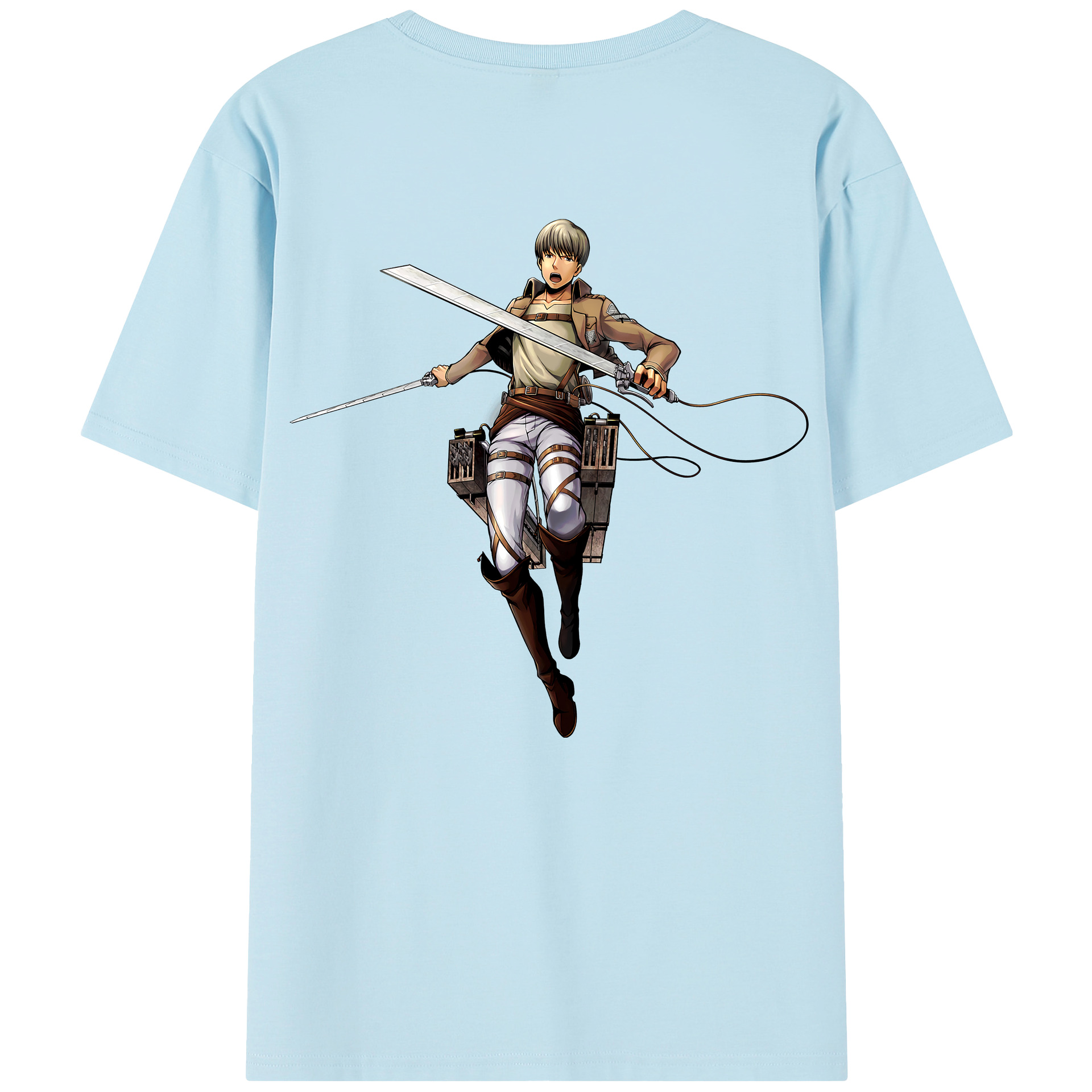 （画像用） 進撃の巨人 Attack on Titan 綿100％半袖Tシャツ（背面プリント）